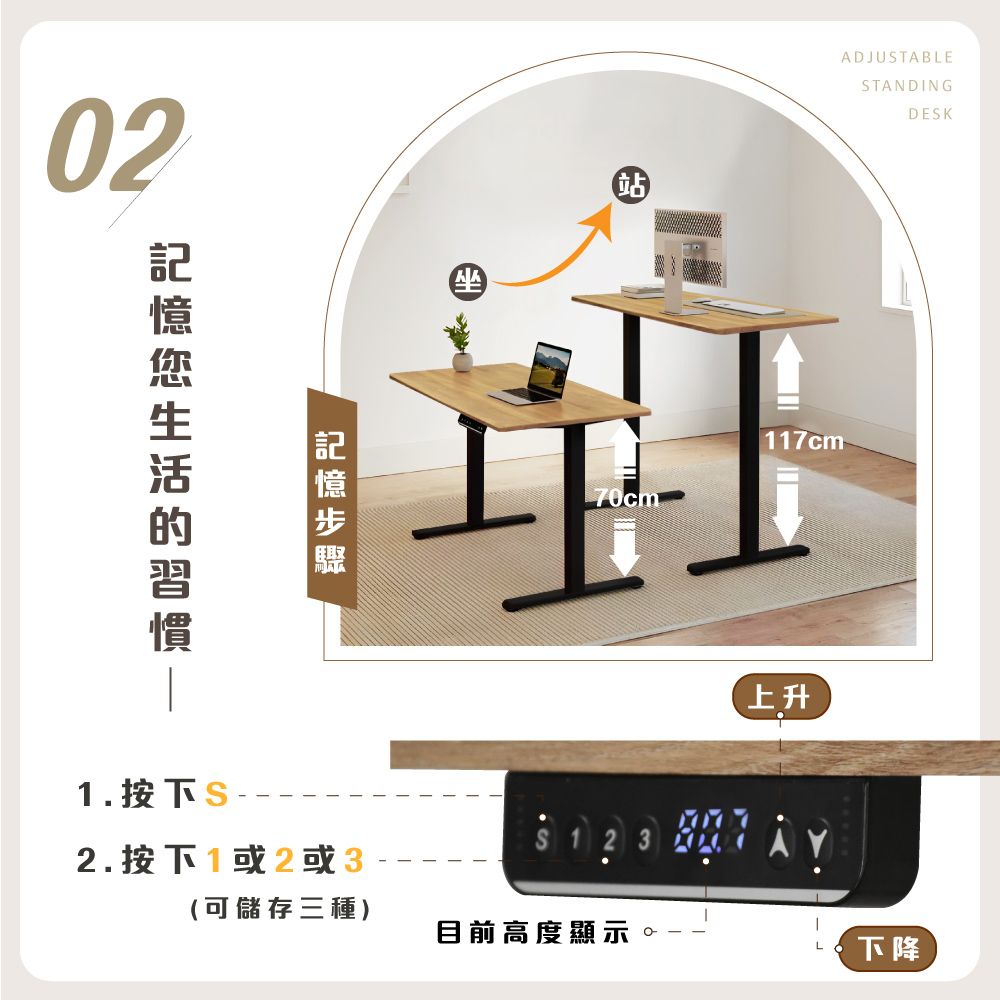 IHouse 愛屋家具 台灣製 工學雙電機 100cm電動升降桌/兒童書桌/辦公桌/書桌/站立桌/電腦桌/成長桌