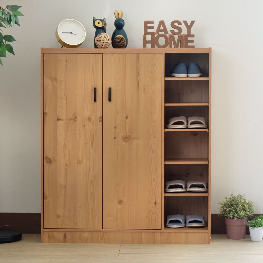 EASY HOME -簡約北歐風收納雙門六格鞋櫃-可收納24雙鞋(鞋櫃 玄關櫃 收納櫃)