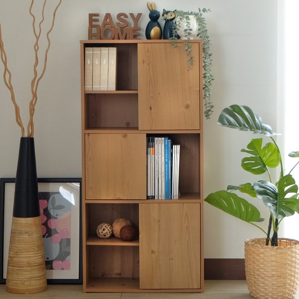 EASY HOME 雅砌三門六格收納書櫃-雙色可選