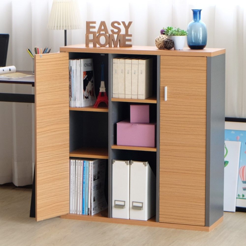 EASY HOME 九格雙門加厚收納書櫃