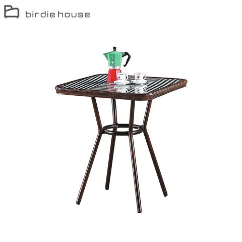Birdie-迪米爾2.3尺休閒玻璃方型桌/戶外庭院桌/小型餐桌/洽談桌
