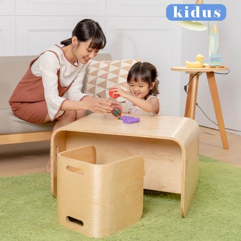 【KIDUS】HS300 百變兒童桌椅組 百變翻轉多功能兒童桌椅组 遊戲桌親子互動學習桌椅/1桌2椅組合