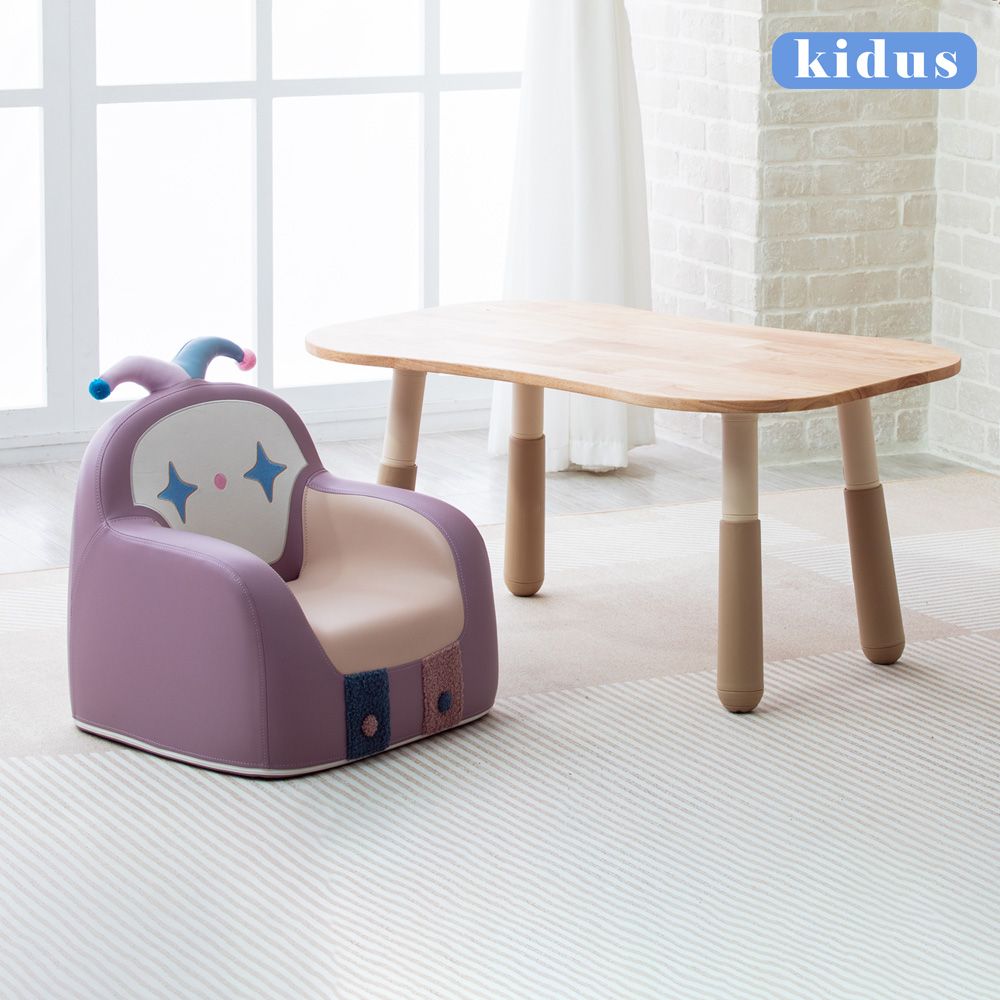 KIDUS 實木90公分兒童遊戲桌椅組花生桌一桌一椅HS3090+SF005(兒童桌椅 學習桌椅 繪畫桌椅)