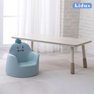 【KIDUS】120公分兒童遊戲桌椅組花生桌一桌一椅HS120BW+SF00X(兒童桌椅 學習桌椅 繪畫桌椅)