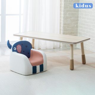【KIDUS】120公分兒童遊戲桌椅組花生桌一桌一椅HS120BW+SF005(兒童桌椅 學習桌椅 繪畫桌椅)