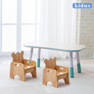 【kidus】兒童100公分花生桌+兒童椅 遊戲桌椅組 一桌二椅HS003+SF300*2