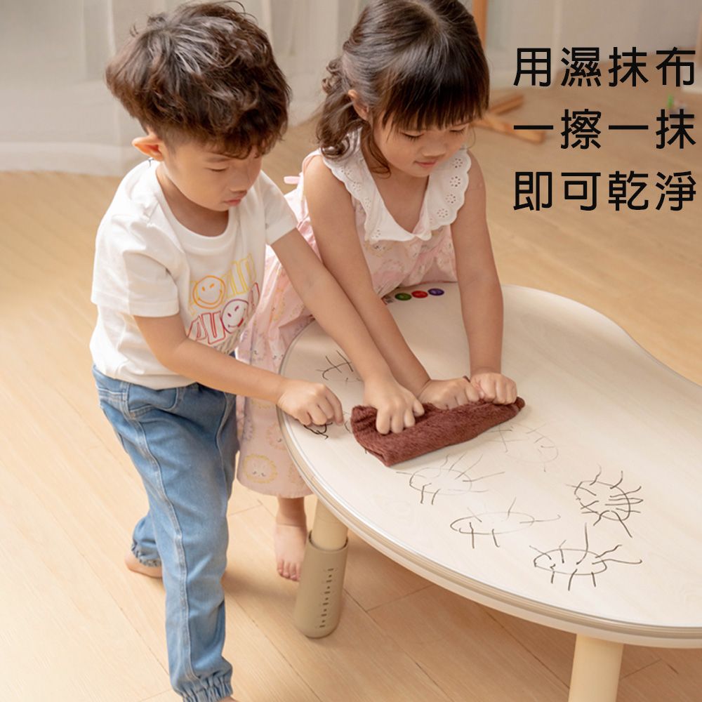 用濕抹布一擦一抹即可乾淨