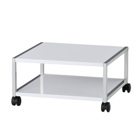 桌下型雙層事務機架 (台灣製 附輪可移動印表機架 置物收納層架)