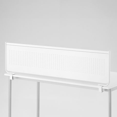 林製作所 夾具式鐵製洞洞板桌上屏風W140cm