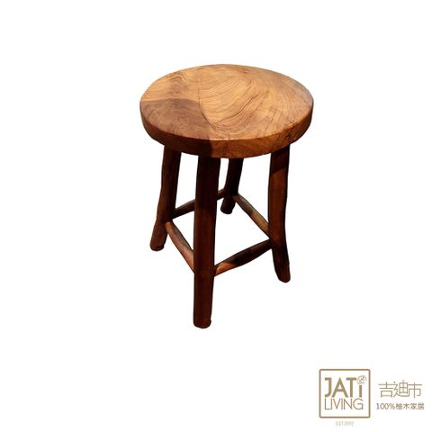 【吉迪市柚木家具】古木圓板凳 椅凳 板凳 休閒椅 木椅 實木 EFACH002