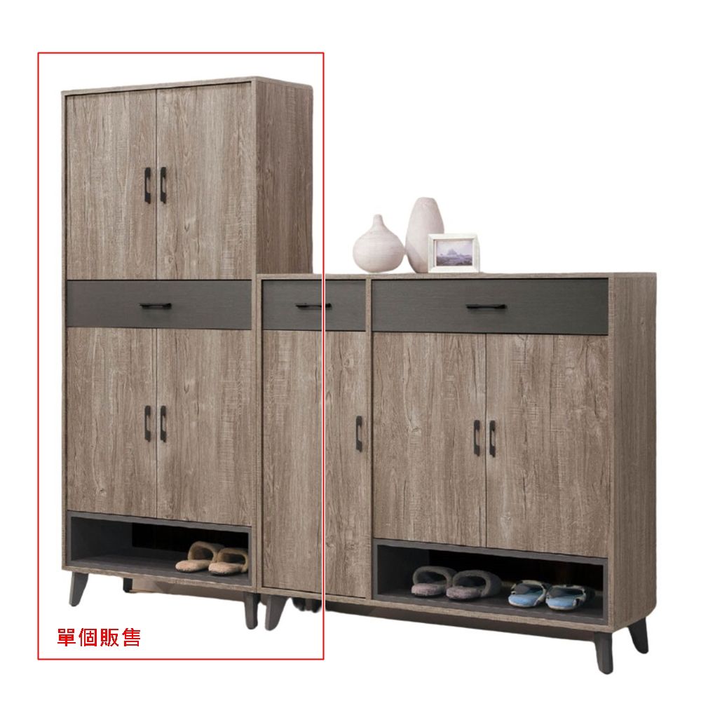 AS 雅司 伊麗莎2.7尺x6尺四門高鞋櫃-80*40*185cm
