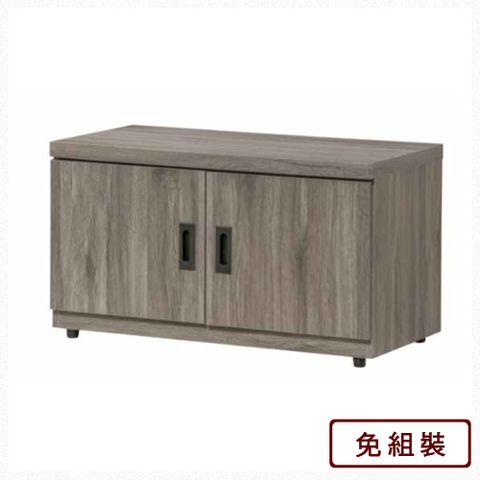 AS雅司-曼司灰橡色2.7尺坐鞋櫃-80*40*45cm