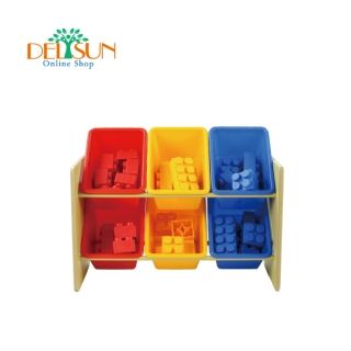 ☆ DELSUN ☆ [DELSUN 5506B] 兒童玩具收納架 原色 雜物塑膠收納架 木製收納架 DIY 台灣製造