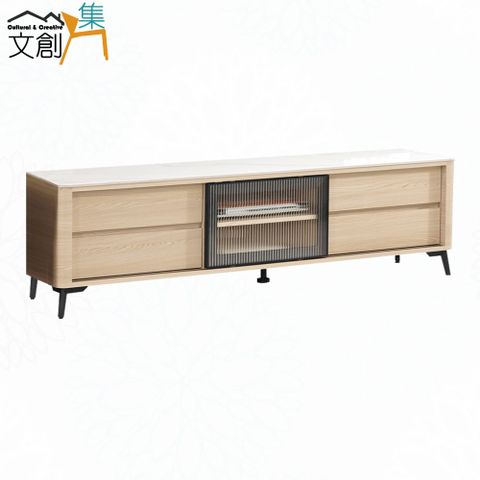【文創集】維爾泰6尺鋁門岩板四抽電視櫃