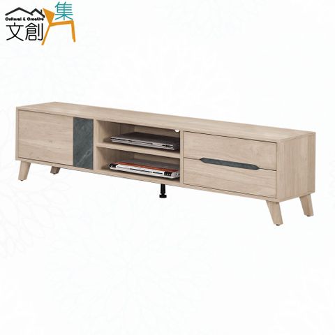 【文創集】華爾可6.1尺單門三抽電視櫃