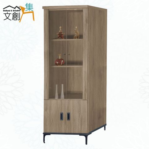【文創集】家瑪亞2尺四門展示櫃(二色可選)