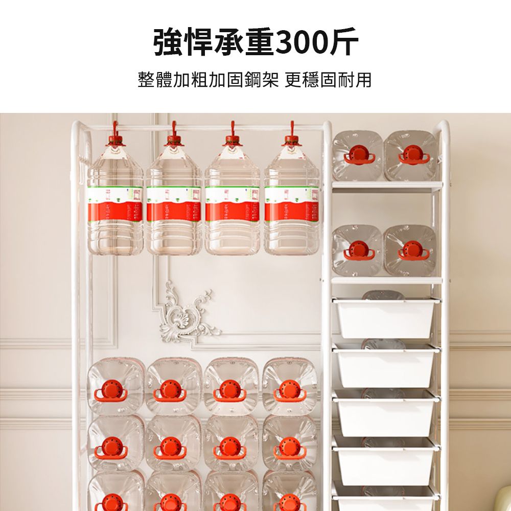  開放式衣櫥 帶抽屜 多功能衣帽架 臥室收納架 可移動衣櫃 落地衣架 掛衣架 吊衣架 加固