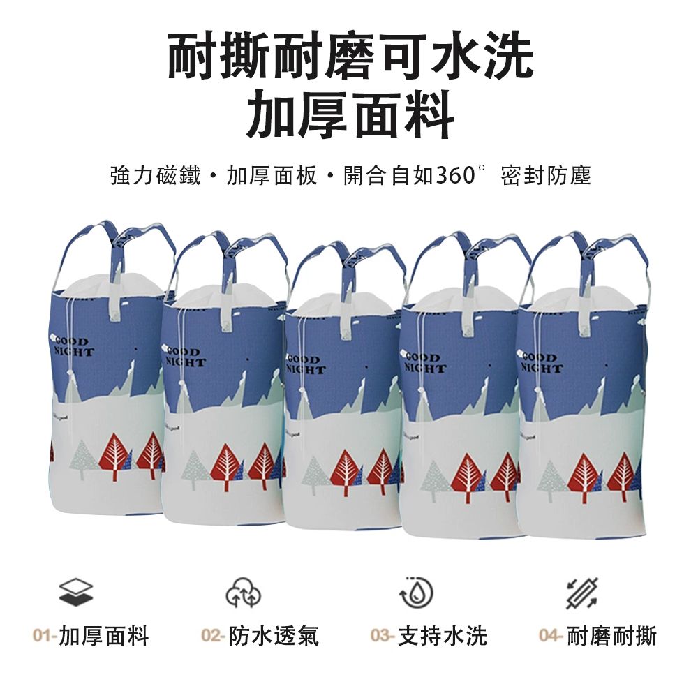耐撕耐磨可水洗加厚面料強力磁鐵加厚面板・開合自如360°密封防塵NIGHTNIGHTNIGHTNIGHT  NIGHT加厚面料02-防水透氣03-支持水洗04-耐磨耐撕