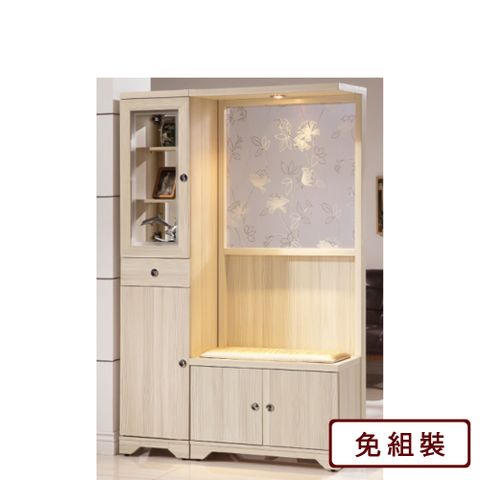 AS雅司-風合白雪杉3.9尺屏風鞋櫃-188.7*41.5*191cm