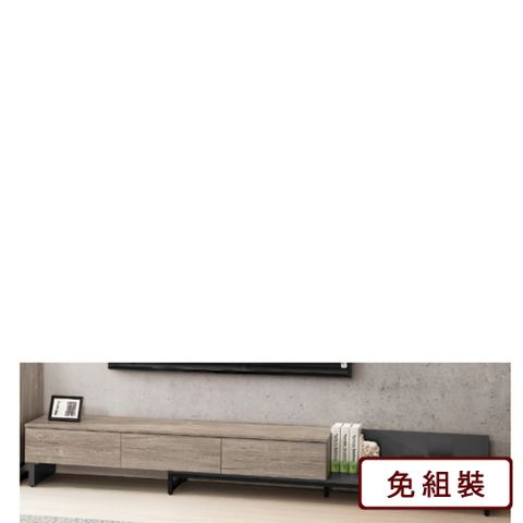 AS雅司-主打深木色6尺伸縮長櫃-182-300*42*38cm
