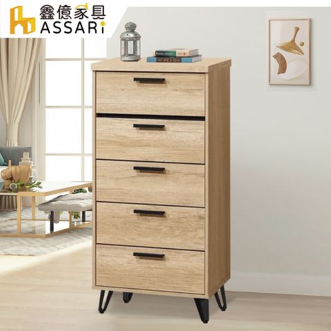 ASSARI-北美2尺五斗櫃(寬60x深40x高119cm)