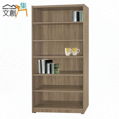 【文創集】康永3尺開放六格書櫃(四色可選)