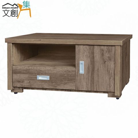 【文創集】伊布斯3尺單抽開門電視櫃(四色可選)