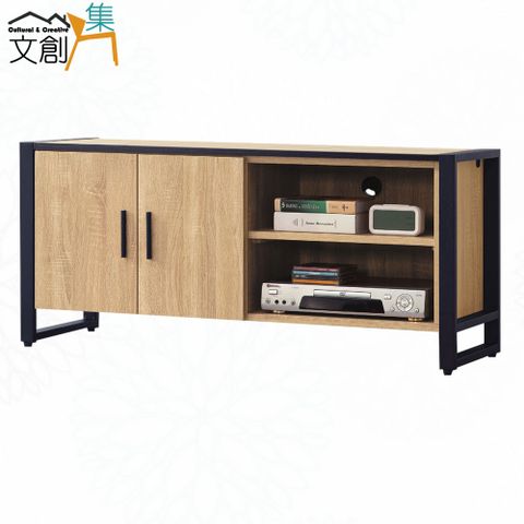 【文創集】伊布斯3.9尺雙門電視櫃(二色可選)