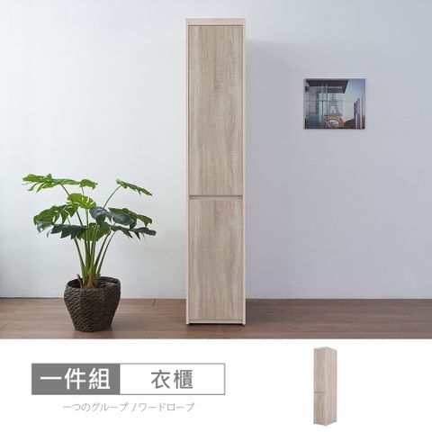 【時尚屋】[XV11]松浦淺白雙色1.3尺衣櫃XV11-N132-免運費/免組裝/衣櫃