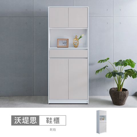 【時尚屋】[GZ13]沃堤思2.7尺LED燈中空鞋櫃GZ13-079-台灣製/免組裝/鞋櫃