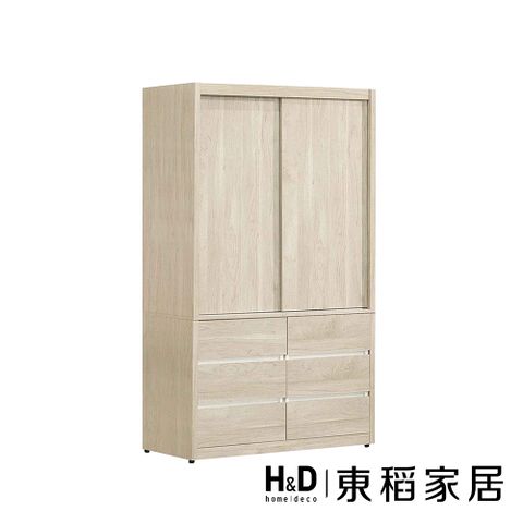 【東稻家居】推門4*6.5尺衣櫃(TJS1-07643)