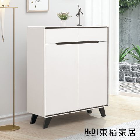 【H&D 東稻家居】亮面鞋櫃2.7尺(THY2-04847)