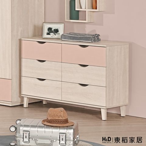 【H&D 東稻家居】六斗櫃3.6尺(TCM-06843)