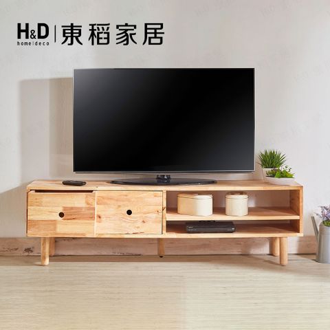【H&D東稻家居】自然木語系列 - 原木電視櫃5尺DIY -DIY自行組裝