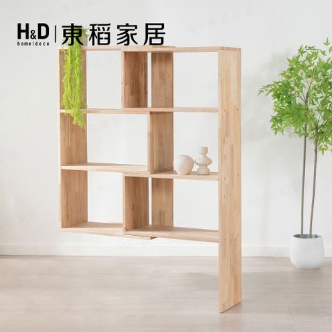 【H&D東稻家居】自然木語系列 - 原木多格置物格架 -DIY自行組裝