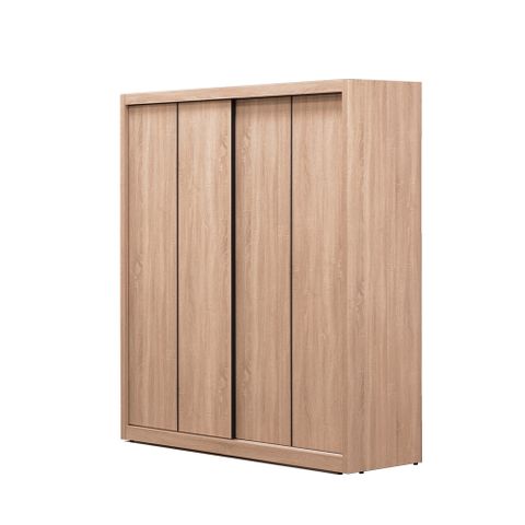【唯熙傢俱】威尼斯橡木色5x7尺滑門衣櫃