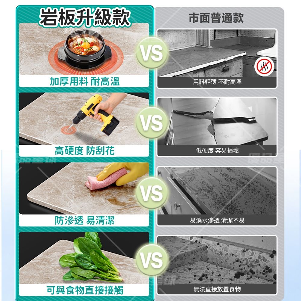 優品星球 岩板中島台電器架 100x40cm大桌面(電器置物架 廚房架子 中島櫃 電器櫃 廚房收納架)