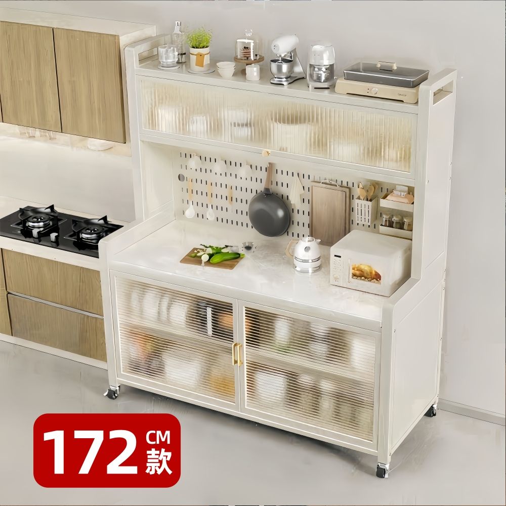 優品星球 岩板台面五層電器櫃 100公分(餐櫃 餐廚櫃 電器櫃 置物架 廚房電器架 中島)