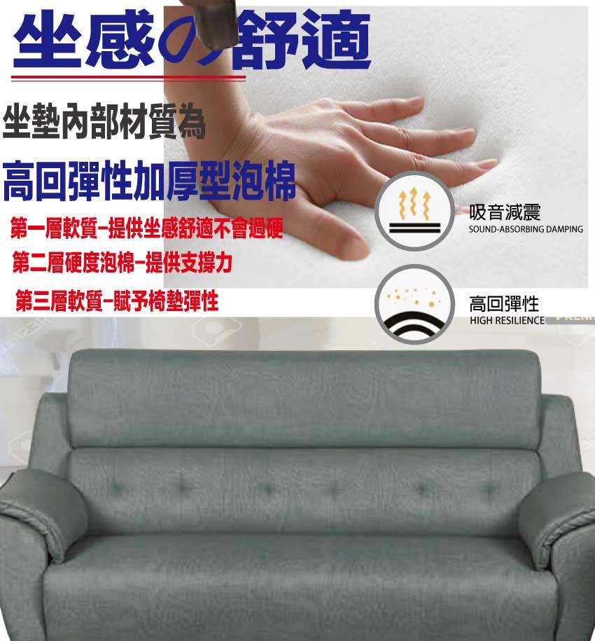 坐感舒適坐墊內部材質為高回彈性加厚型泡棉第一層軟質提供坐感舒適不會過硬第二層硬度泡棉提供支撐力第三層軟質賦予椅墊彈性123吸音減震SOUND-ABSORBING DAMPING高回彈性HIGH RESILIENCE
