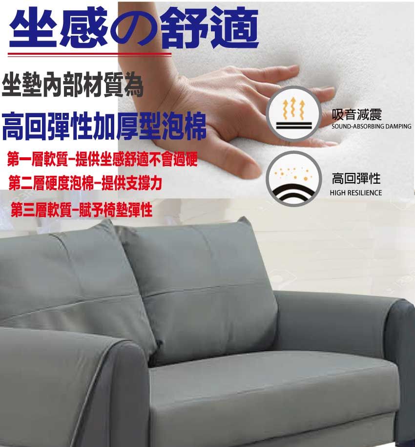の舒適坐墊內部材質為高回彈性加厚型泡棉第一層軟質提供坐感舒適不會過硬第二層硬度泡棉提供支撐力第三層軟質賦予椅墊彈性吸音減震SOUND-ABSORBING DAMPING高回彈性HIGH RESILIENCE