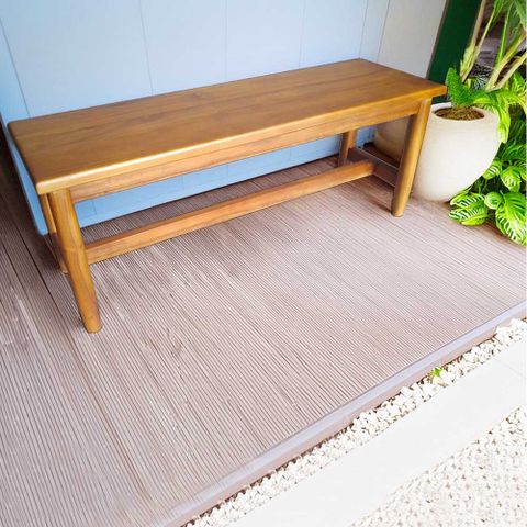 吉迪市柚木家具 【吉迪市100%全柚木家具】柚木條凳 木凳 長板凳 戶外椅 換鞋椅 KLF-05S1