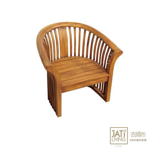 吉迪市柚木家具 【吉迪市100%全柚木家具】柚木圓背造型椅 不含墊 矮凳 椅子 UNC1-59CC