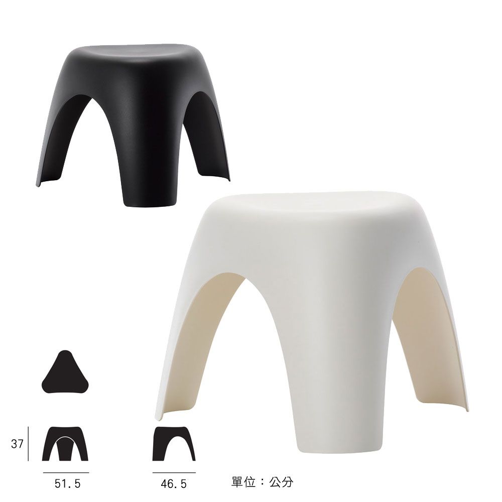 北歐櫥窗 Vitra Elephant Stool 大象凳黑