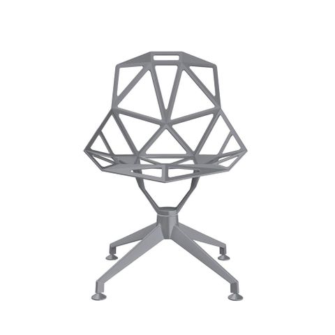 【北歐櫥窗】Magis Chair One 4Star 旋轉單椅（率性灰）