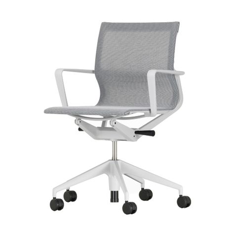 北歐櫥窗 Vitra Physix 翩然有序 工作椅（淺灰 FleeceNet 布料、灰白色框架）