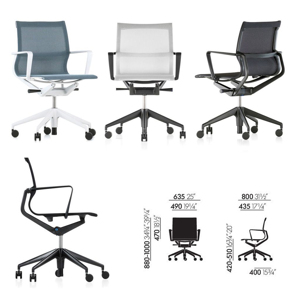 北歐櫥窗 Vitra Physix 翩然有序 工作椅（淺灰 FleeceNet 布料、灰白色框架）