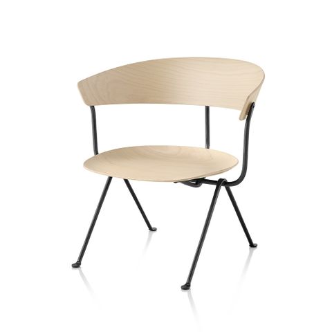 【北歐櫥窗】Magis Officina 鐵焊低腳單椅（櫸木椅面、深灰椅腳）