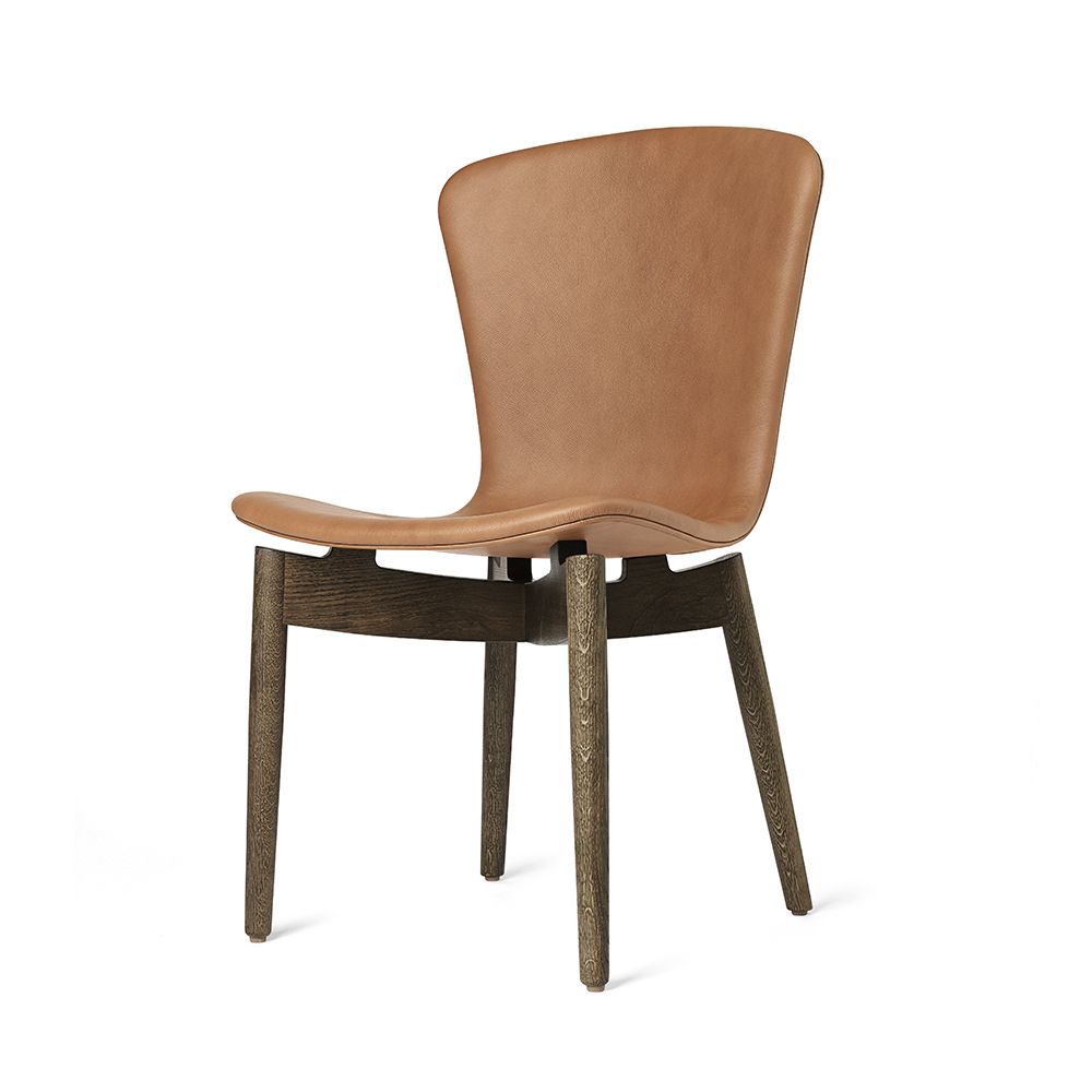 北歐櫥窗 Mater Shell Dining Chair 馬鞍餐椅（灰橡木 + 白蘭地棕）