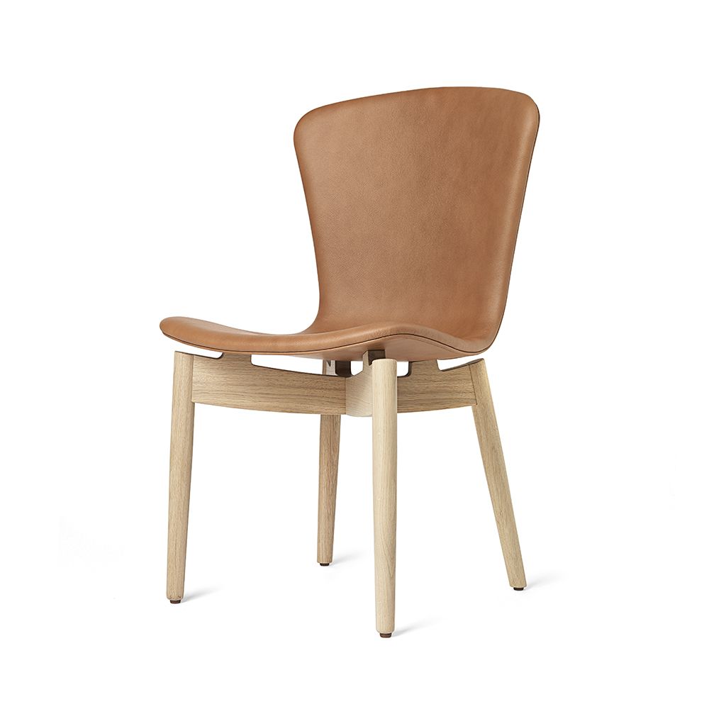 北歐櫥窗 Mater Shell Dining Chair 馬鞍餐椅（淺橡木 + 白蘭地棕）