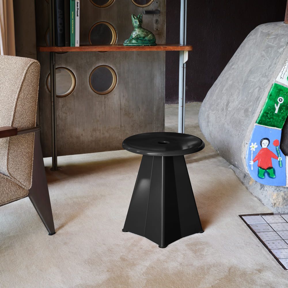 北歐櫥窗 Vitra Tabouret Metallique 金屬邊几凳深黑